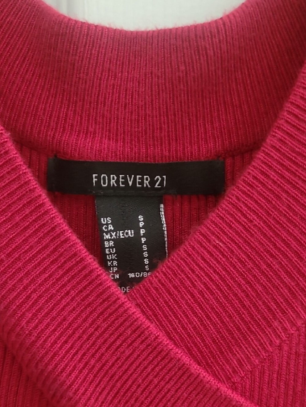 Forever 21 Ribbed Sweater Bodycon Midi Dress in Wine Red - Picture 2 of 5